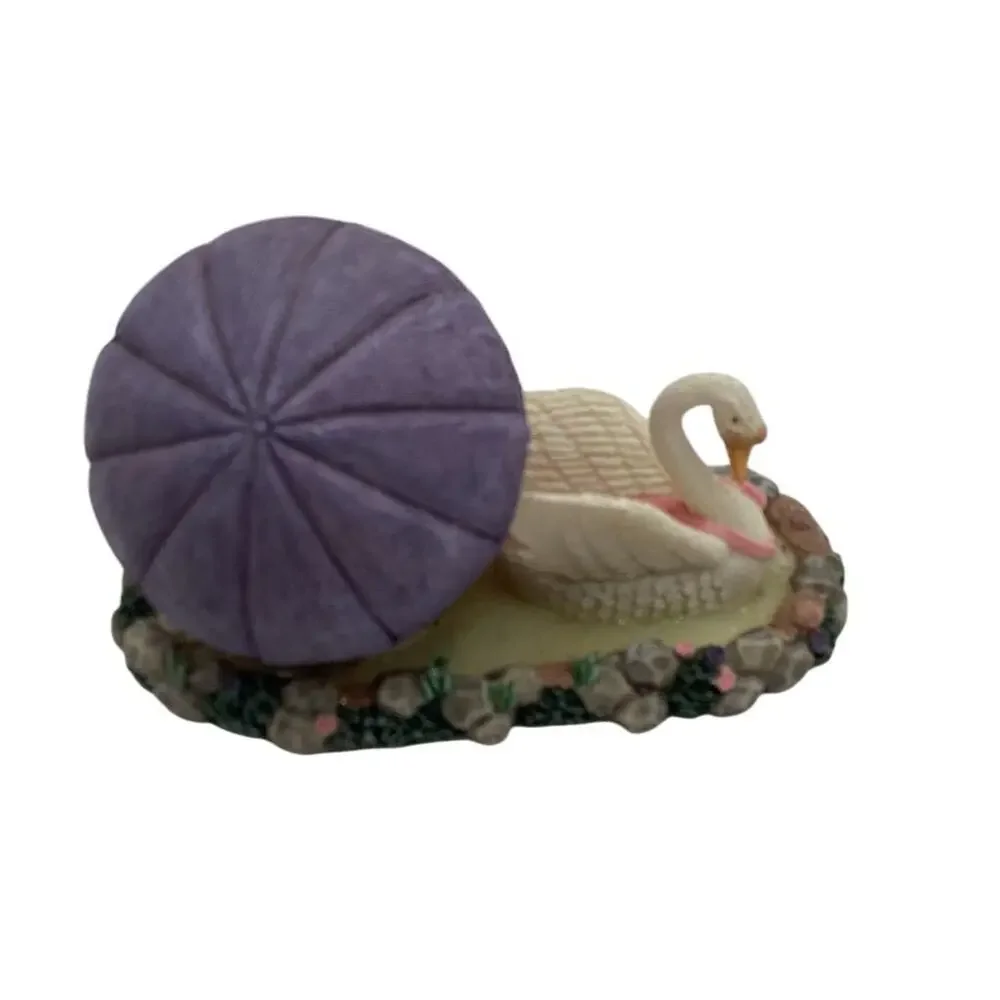 Vintage Swanboat Figurine with Bunnies & Chicks‎ Easter Decor